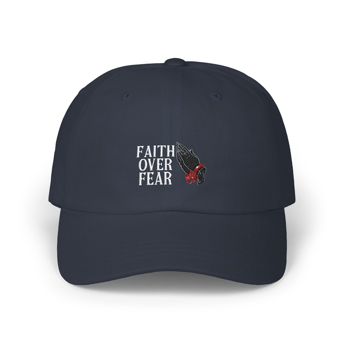 Faith Over Fear Dad Cap – Embroidered Religious Baseball Hat