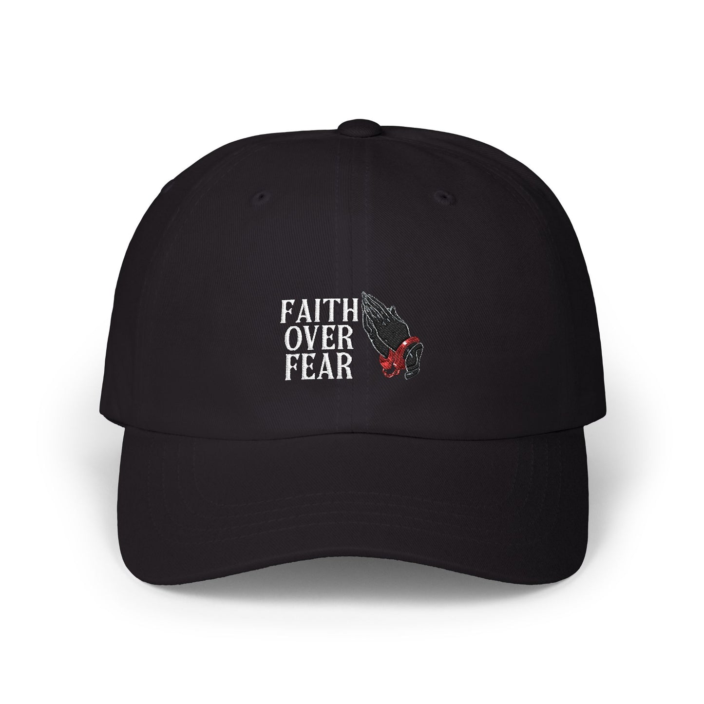 Faith Over Fear Dad Cap – Embroidered Religious Baseball Hat
