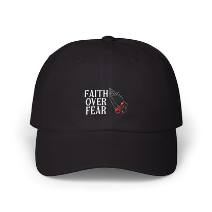 Faith Over Fear Dad Cap – Embroidered Religious Baseball Hat