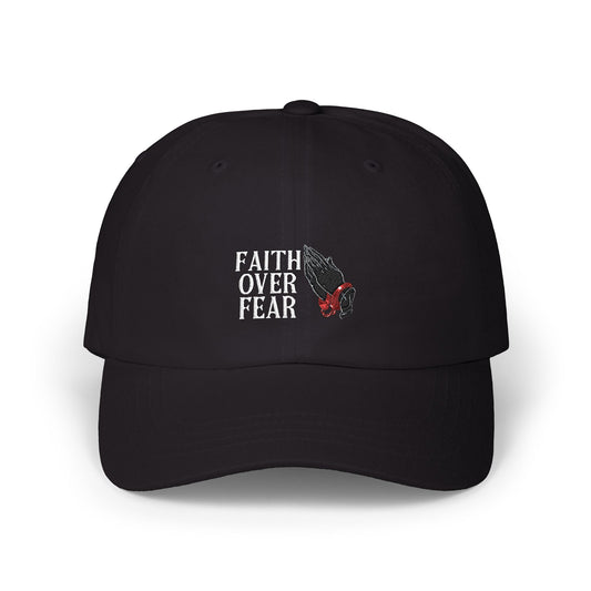 Faith Over Fear Dad Cap – Embroidered Religious Baseball Hat