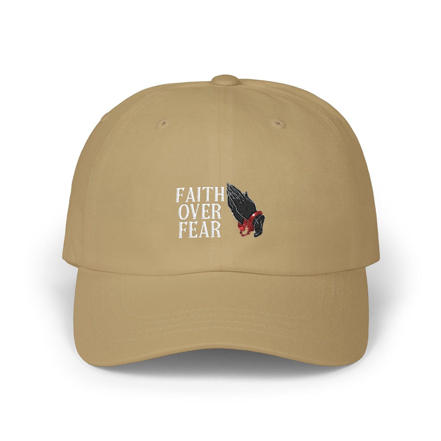 Faith Over Fear Dad Cap – Embroidered Religious Baseball Hat