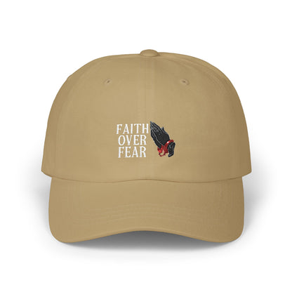 Faith Over Fear Dad Cap – Embroidered Religious Baseball Hat
